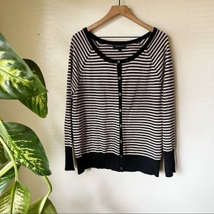 Lane Bryant | Striped Button Front Cardigan